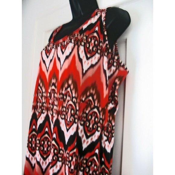 Notations Maxi Shift Retro Dress  Size ONE SIZE, Orange - Picture 2 of 7